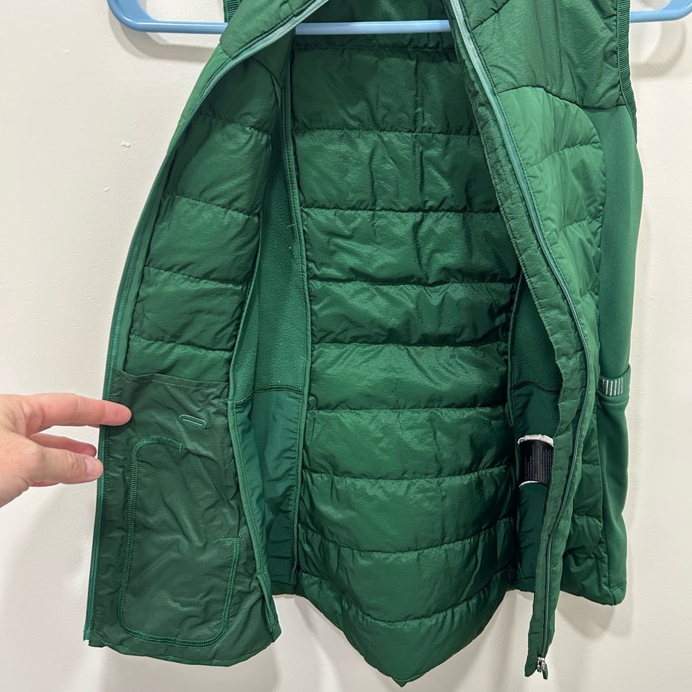 Lululemon Vest Down For It All Size 4 Everglade Green 100% Down Full Zip - Picture 4 of 10